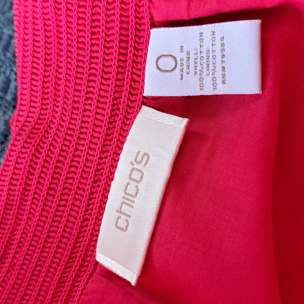CHICO Vibrant Pink Tiered Skirt SIZE 0/12 - Picture 8 of 12